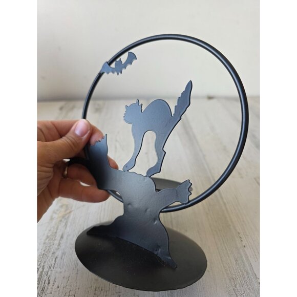 Joelson metal cat tree candle holder votive of Halloween decor - Picture 3 of 7